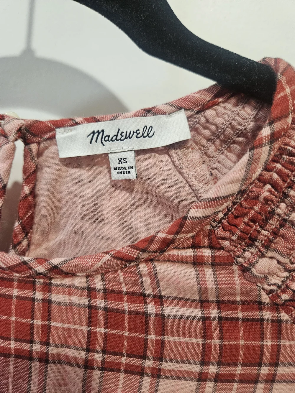 Madewell lightweight plaid